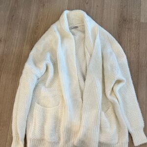 Red Dress Boutique White Cardigan Sweater with Textured Knit